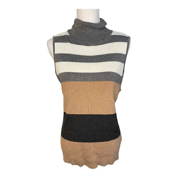 Liz Claiborne‎ Career Women’s Large Colorblock Sleeveless Sweater - Picture 1 of 4